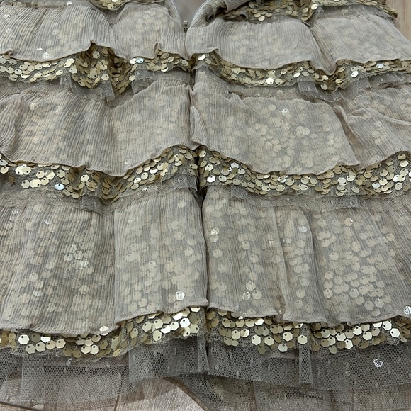 BCBG Mini Drew. Champagne and Gold Sequence. Size 4 - Picture 7 of 8
